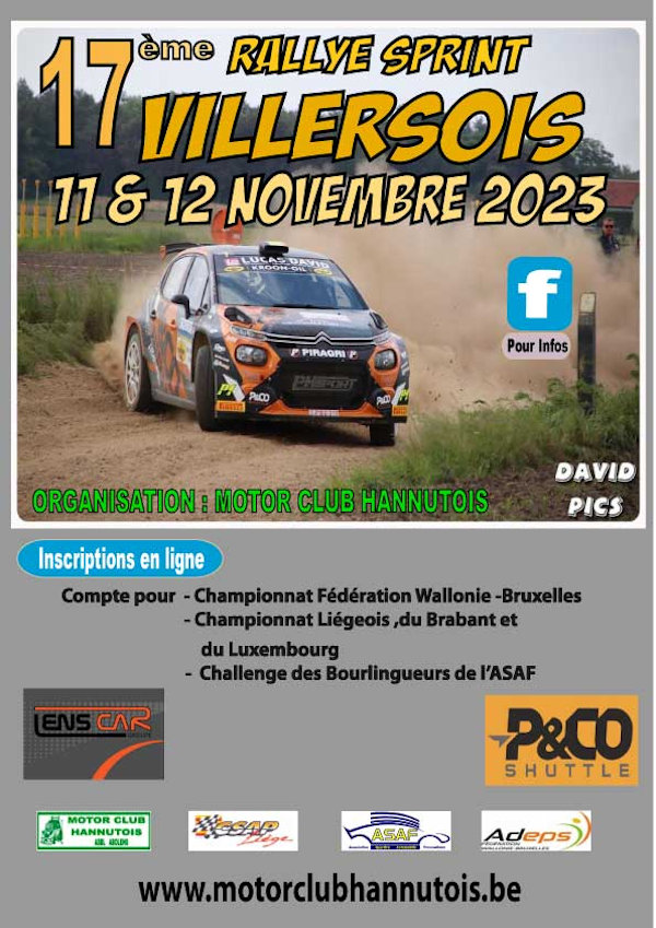 Inscription Rallye Sprint Villersois