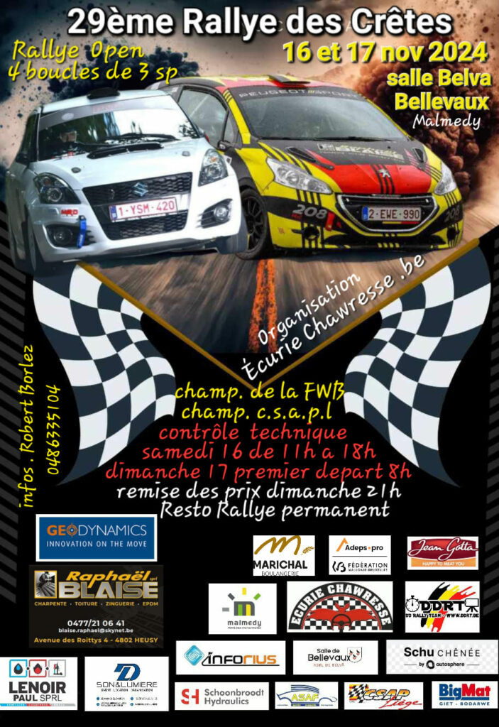 Inscription Rallye des Crêtes