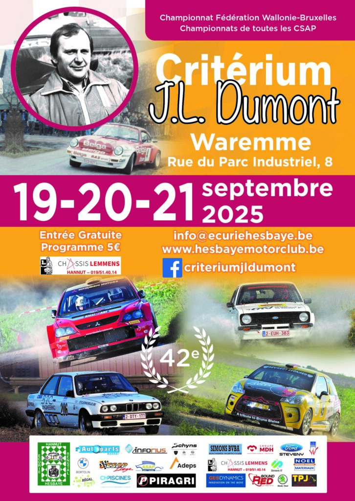 Inscription Critérium J.L. Dumont