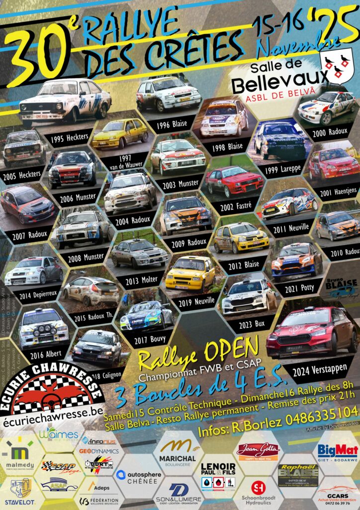 Inscription au 30ème Rallye des Crêtes