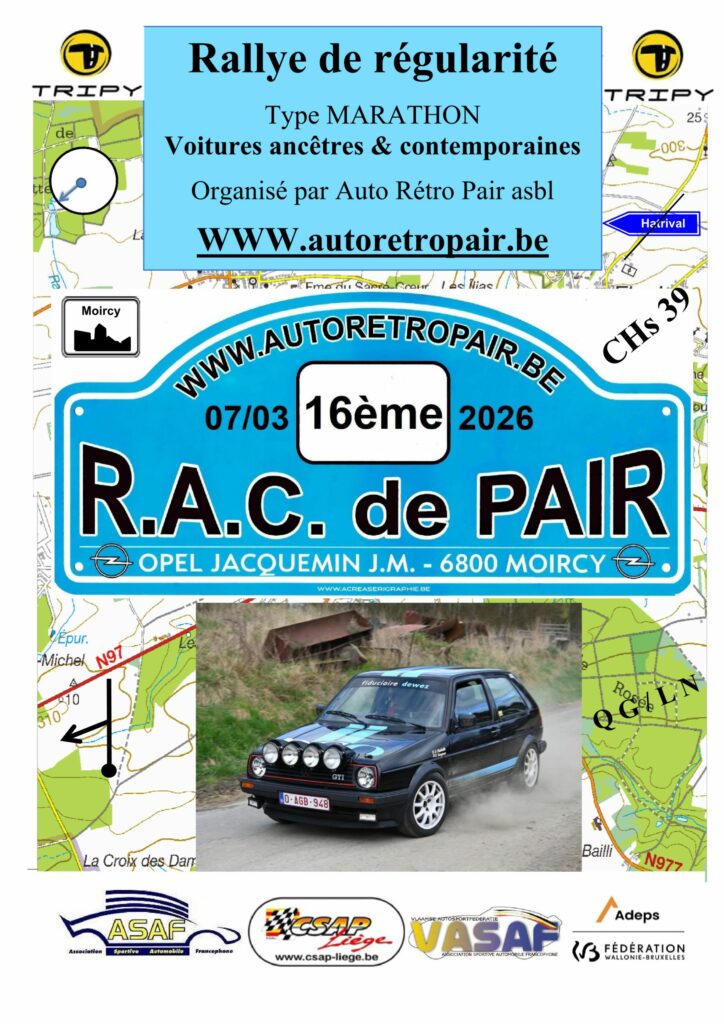 Inscription au 16ème R.A.C. de Pair