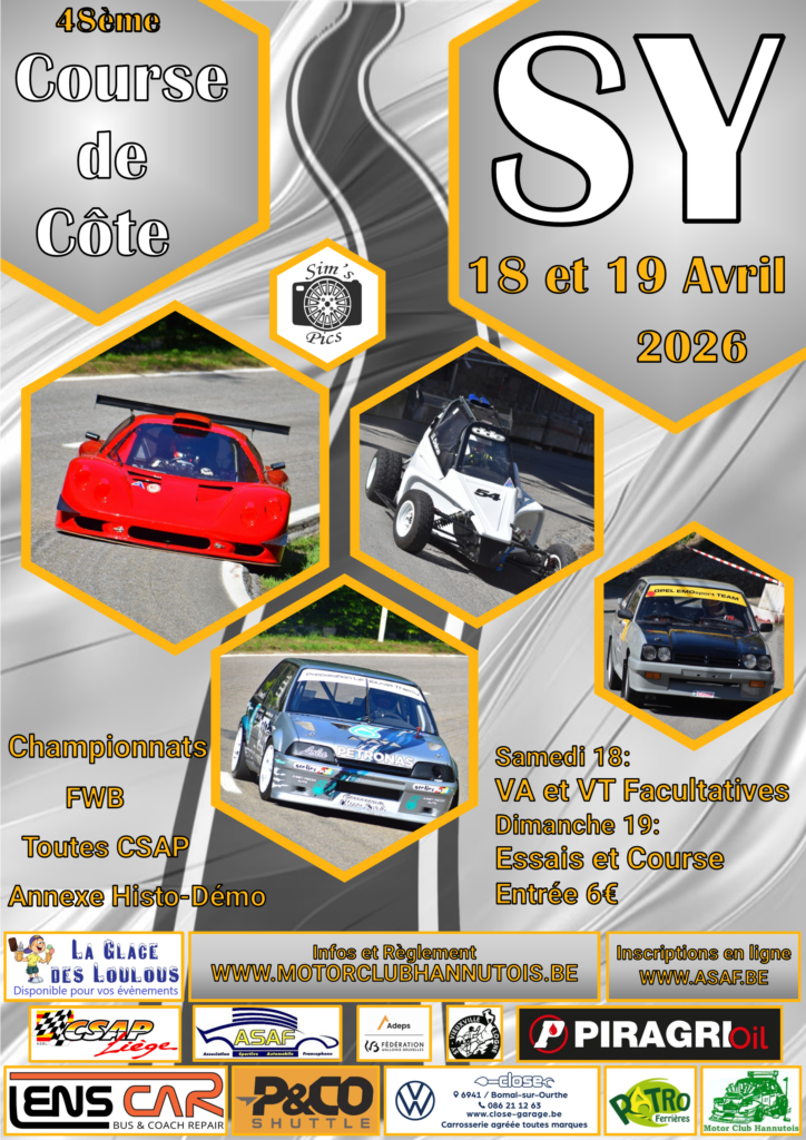 Inscription à la 48ème Course de côte de Sy