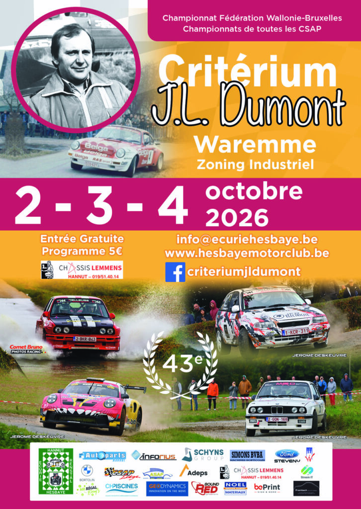 Inscription au Critérium J.L. Dumont