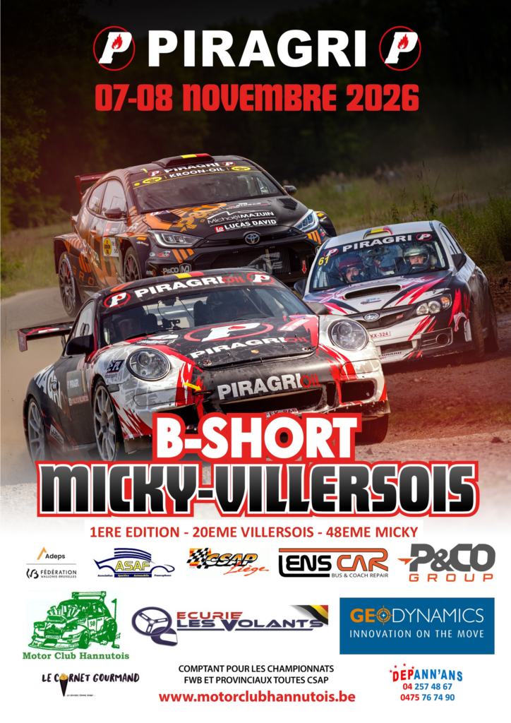 Inscription au 1er B-Short Micky-Villersois